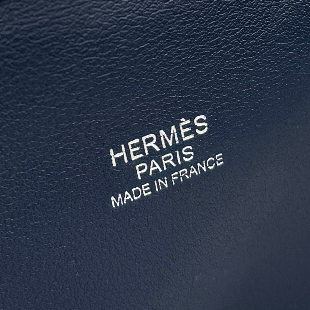 HERMES HERMES Toolbox 26 Toolbox 26 Bag, tote bag, shoulder bag, swift, blue domalte, blue, blue, silver fittings, voswift