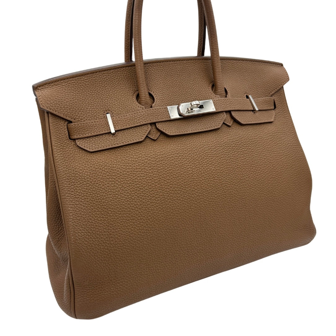 HERMES HERMES Birkin 35 Birkin 35 Bag, Tote Bag, Togo, Arzan, Brown, Brown, Silver Fittings