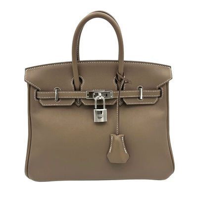 HERMES 헤르메스 Birkin 25 Birkin 25 가방, 토트 백, 스위프트, etoup, 베이지, 그레이지, 실버 피팅, Vo Swift