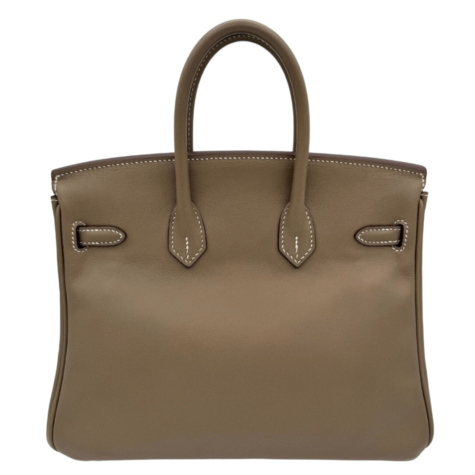 HERMES 헤르메스 Birkin 25 Birkin 25 가방, 토트 백, 스위프트, etoup, 베이지, 그레이지, 실버 피팅, Vo Swift