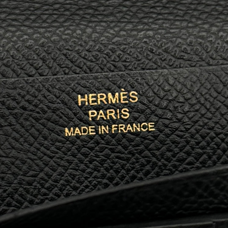 HERMES 爱马仕 B?arn soufflet Bearn soufflet 钱包长钱包爱普生黑色金色硬件沃恩·爱普生