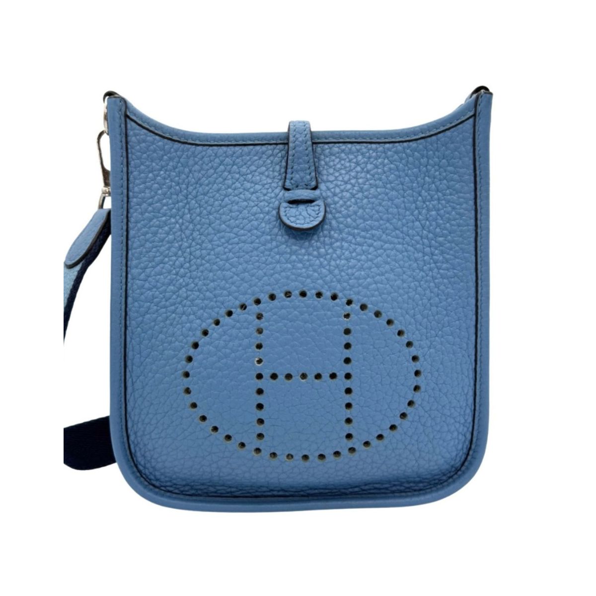 HERMES 爱马仕 Evelyne tpm amazon Evelyne TPM Evelyne TPM Evelyne TPM 袋肩袋Torillon Clemence Azur Azur Blue Blue Silver Hardware