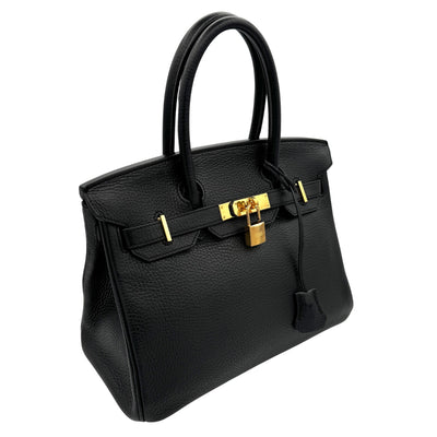 HERMES 헤르메스 Birkin 30 Birkin 30 토트 백 토고 누아 블랙 골드 하드웨어