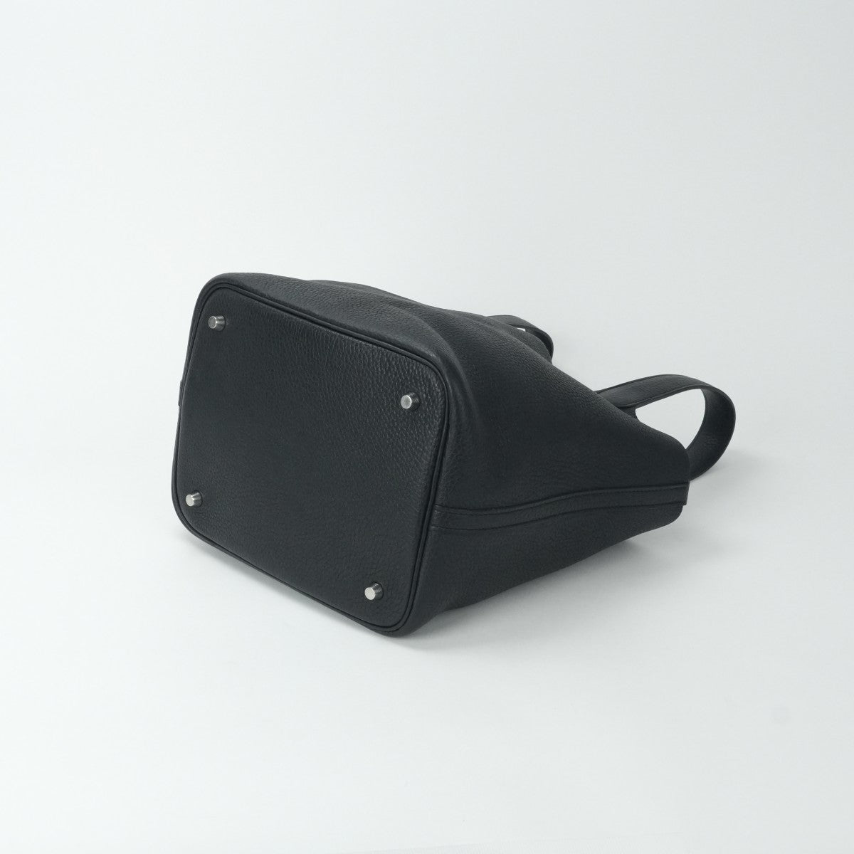 HERMES 爱马仕 Picotin lock MM Picotin lock MM Picotin lock 22 手提袋Toryon Clemence Noir黑色银色金属配件