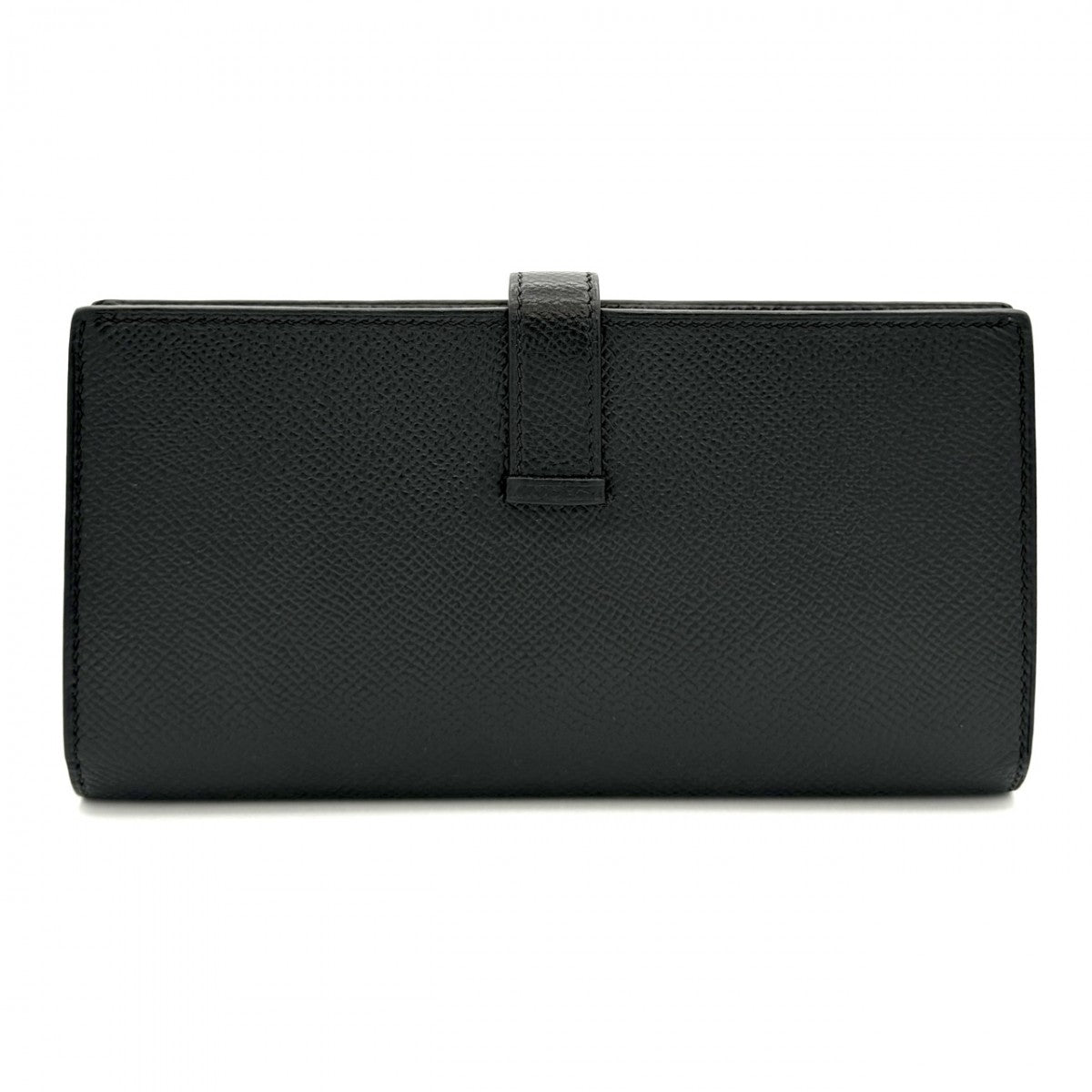 HERMES HERMES B?arn soufflet Bearn soufflet Wallet Long Wallet Epson Noir Black Silver Metal Fittings Vaugh Epson