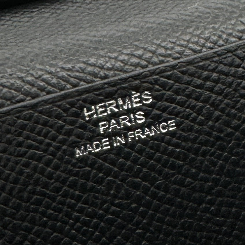 HERMES 爱马仕 B?arn soufflet Bearn soufflet 钱包长钱包爱普生黑色银色金属配件Vaugh Epson