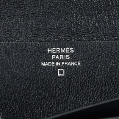エルメス HERMES ベアンスフレ ベアン スフレ 財布 長財布 ロングウォレット アリゲーター クロコダイル ブルーマリン ブルー 青 シルバー金具 エキゾチック