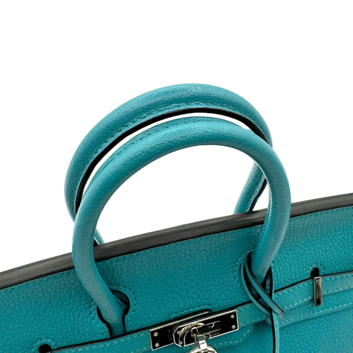 HERMES HERMES Birkin 25 Birkin 25 chevre mysore Bag, Tote Bag, Chevre, Turquoise, Blue, Silver Fittings