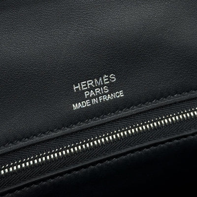 HERMES HERMES Plume strap Plume strap Bag Business Bag Briefcase Evergrain Noir Black Silver Hardware Handbag Shoulder Bag