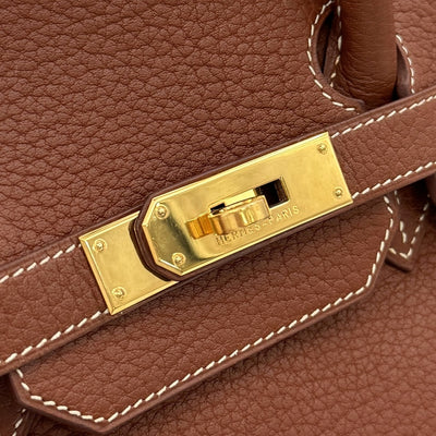 HERMES HERMES Birkin 35 Birkin 35 Bag, Tote Bag, Fjord, Noazette, Brown, Brown, Gold Fittings