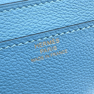 HERMES HERMES Constance long Constance long Wallet Long Wallet Long Wallet Ever Color Blue Knoll Blue Gold Metalware