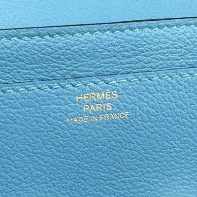 エルメス HERMES コンスタンスロング コンスタンス ロング 財布 長財布 ロングウォレット エバーカラー ブルーノール ブルー 青 ゴールド金具