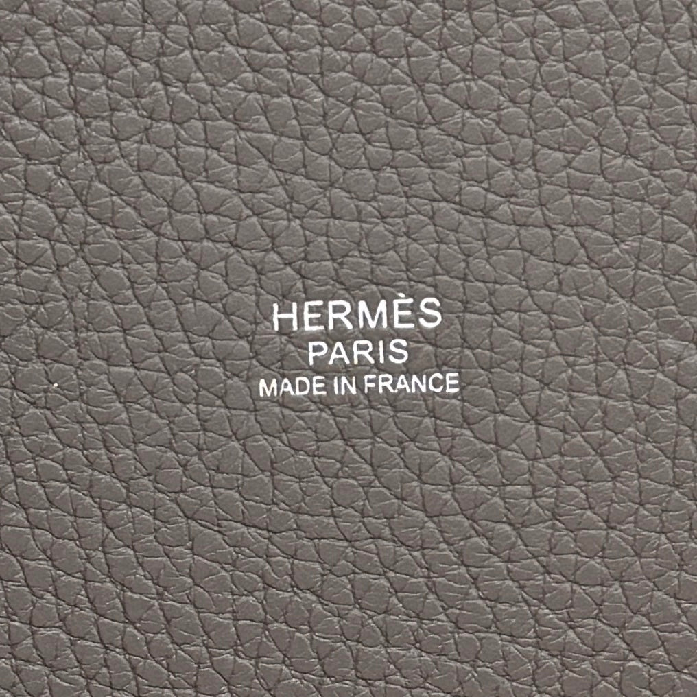 HERMES 爱马仕 Picotin lock MM Picotin lock MM Picotin lock 22 手提袋Toryon Clemence Ethan Gray银色金属配件