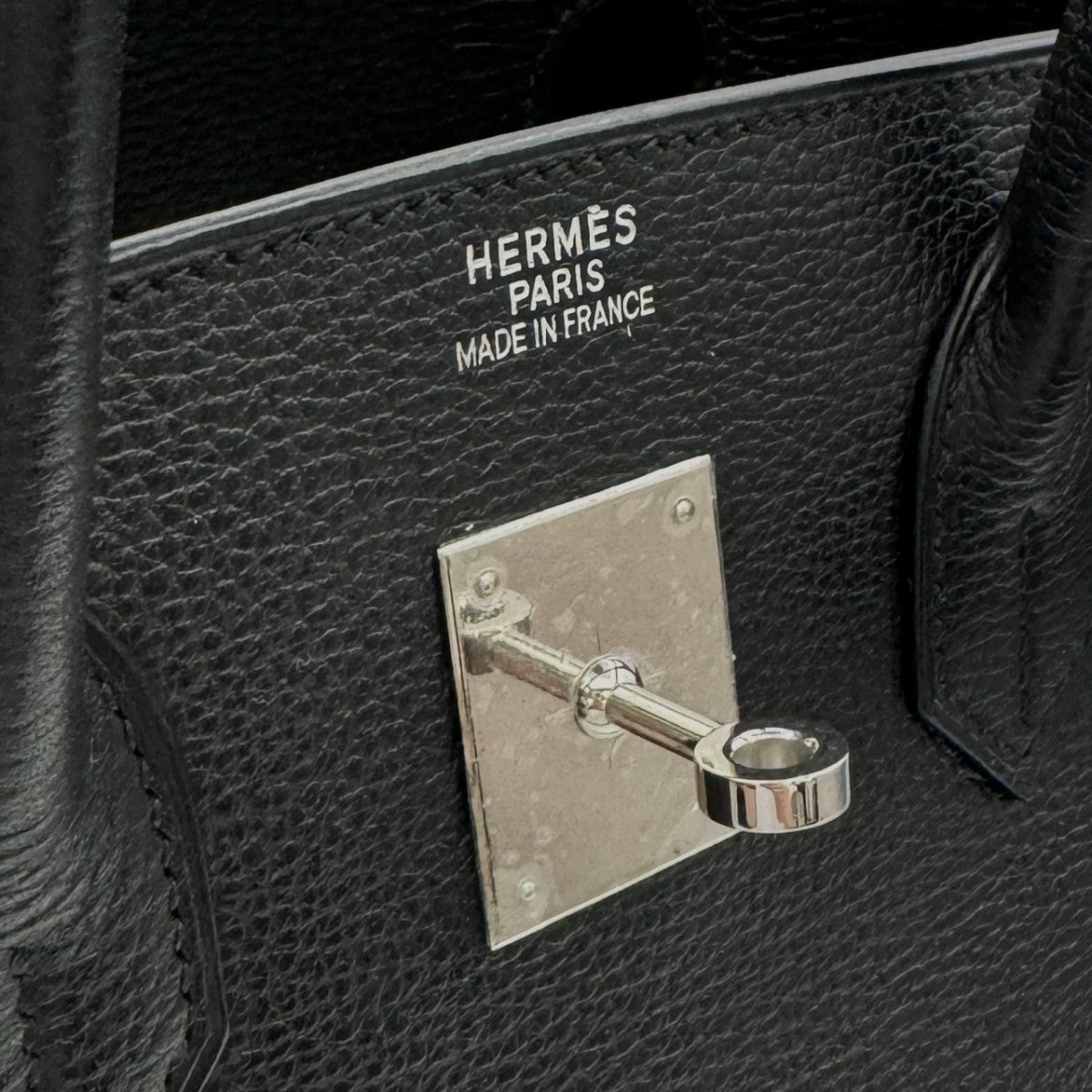 HERMES 헤르메스 Birkin 35 Birkin 35 가방, 토트 백, Vacherierger 누아르, 검은 색, 은색 피팅