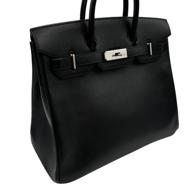 HERMES HERMES Haut ? courroies 28 Haut ? courroies 28 Bag Tote Bag Epson Noir Black Silver Hardware Vaugh Epson