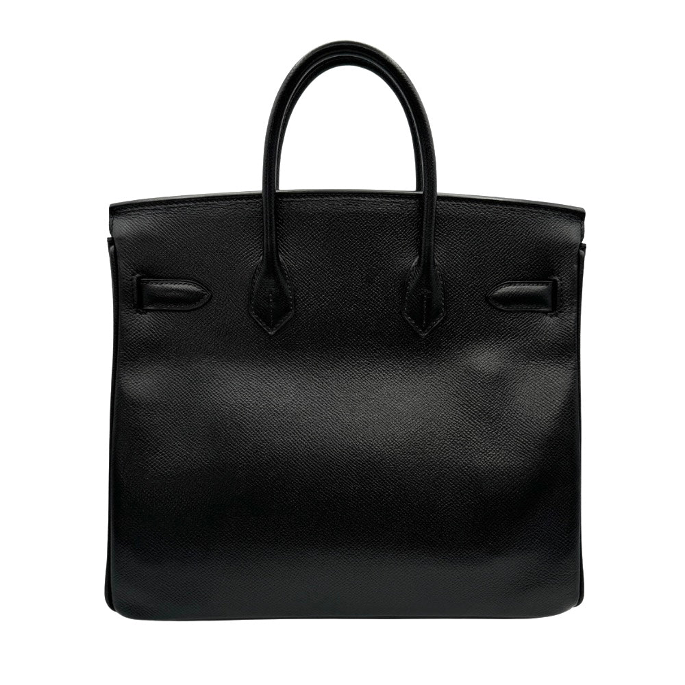 HERMES HERMES Haut ? courroies 28 Haut ? courroies 28 Bag Tote Bag Epson Noir Black Silver Hardware Vaugh Epson