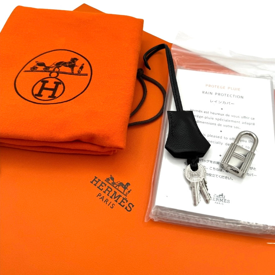 エルメス HERMES オータクロア28 オータクロア 28 バッグ トートバッグ エプソン ノワール ブラック 黒 シルバー金具 ヴォーエプソン