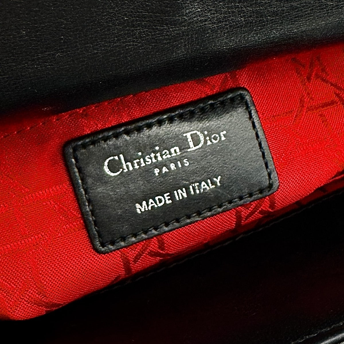 クリスチャンディオール CHRISTIAN DIOR レディディオール スモール LADY DIOR MY ABCDIOR MYABC カナージュバッグ バッグ トートバッグ ショルダーバッグ ラムスキン ブラック 黒 シルバー金具