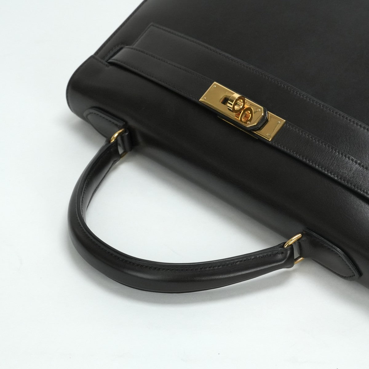 HERMES HERMES Kelly 32 Kelly 32 Bag, Tote Bag, Box Calf, Dark Brown, Brown, Gold Fittings