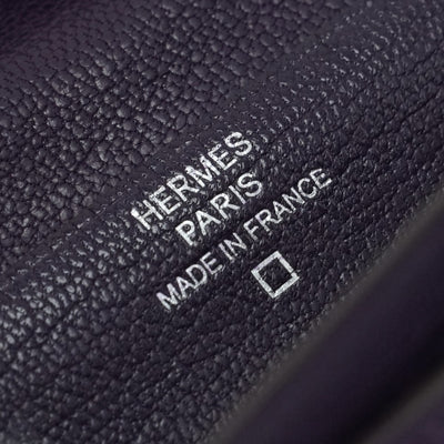 HERMES 爱马仕 B?arn soufflet Bearn soufflet 钱包长钱包长钱包鳄鱼鳄鱼紫水晶紫色紫色银金属配件异国