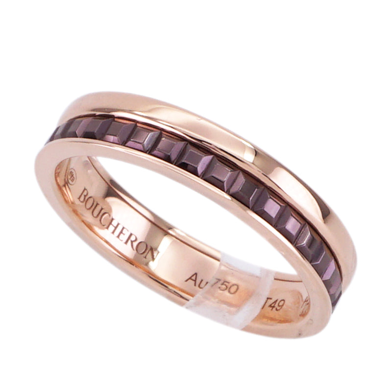 BOUCHERON Boucheron Quatre Classic Ring Half Quatre ring 핑크 골드 브라운 PVD Quatre 클래식 링 750pg 핑크 골드