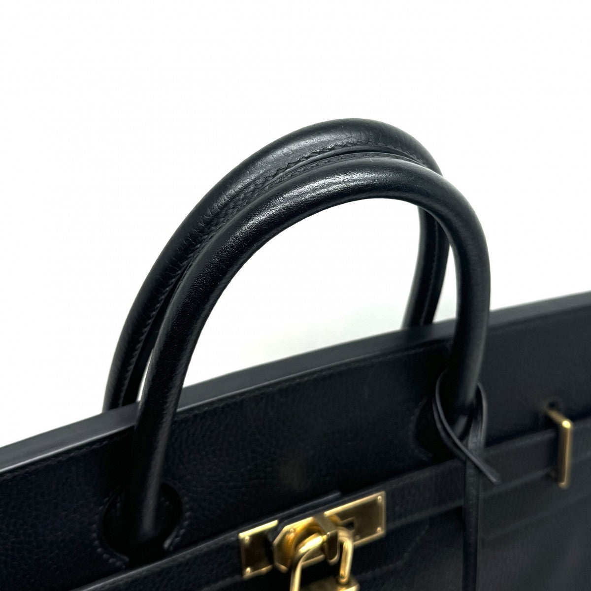 HERMES 헤르메스 Haut ? courroies 45 Haut ? courroies 45 가방, 토트 백, Ardennes, Noir, Black, Gold Fittings