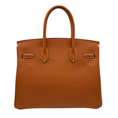 HERMES 헤르메스 Birkin 30 Birkin 30 가방, 토트 백, 엡슨, 코냑, 갈색, 갈색, 실버 피팅, Vaugh Epson