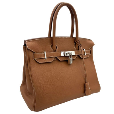 HERMES 헤르메스 Birkin 30 Birkin 30 가방, 토트 백, 토고, 금, 갈색, 갈색, 실버 하드웨어