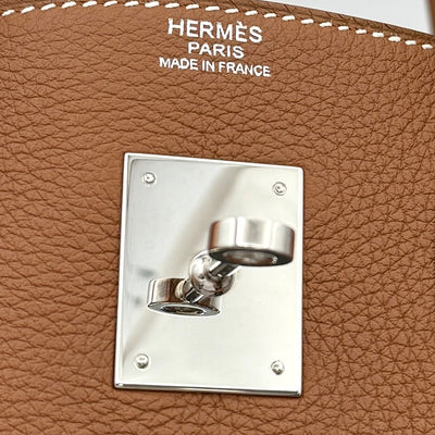HERMES 헤르메스 Birkin 30 Birkin 30 가방, 토트 백, 토고, 금, 갈색, 갈색, 실버 하드웨어