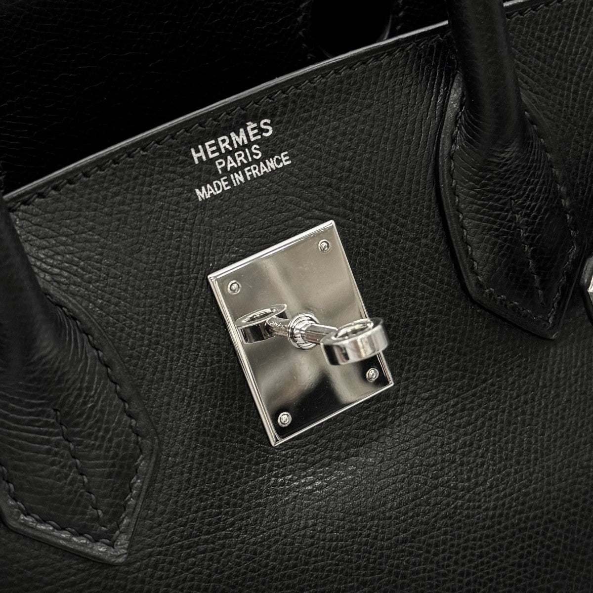 HERMES HERMES Birkin 30 Birkin 30 Bag, Tote Bag, Lise Noir, Black, Silver Fittings