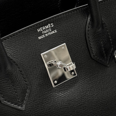 HERMES 헤르메스 Birkin 30 Birkin 30 가방, 토트 백, Lise Noir, Black, Silver Fittings