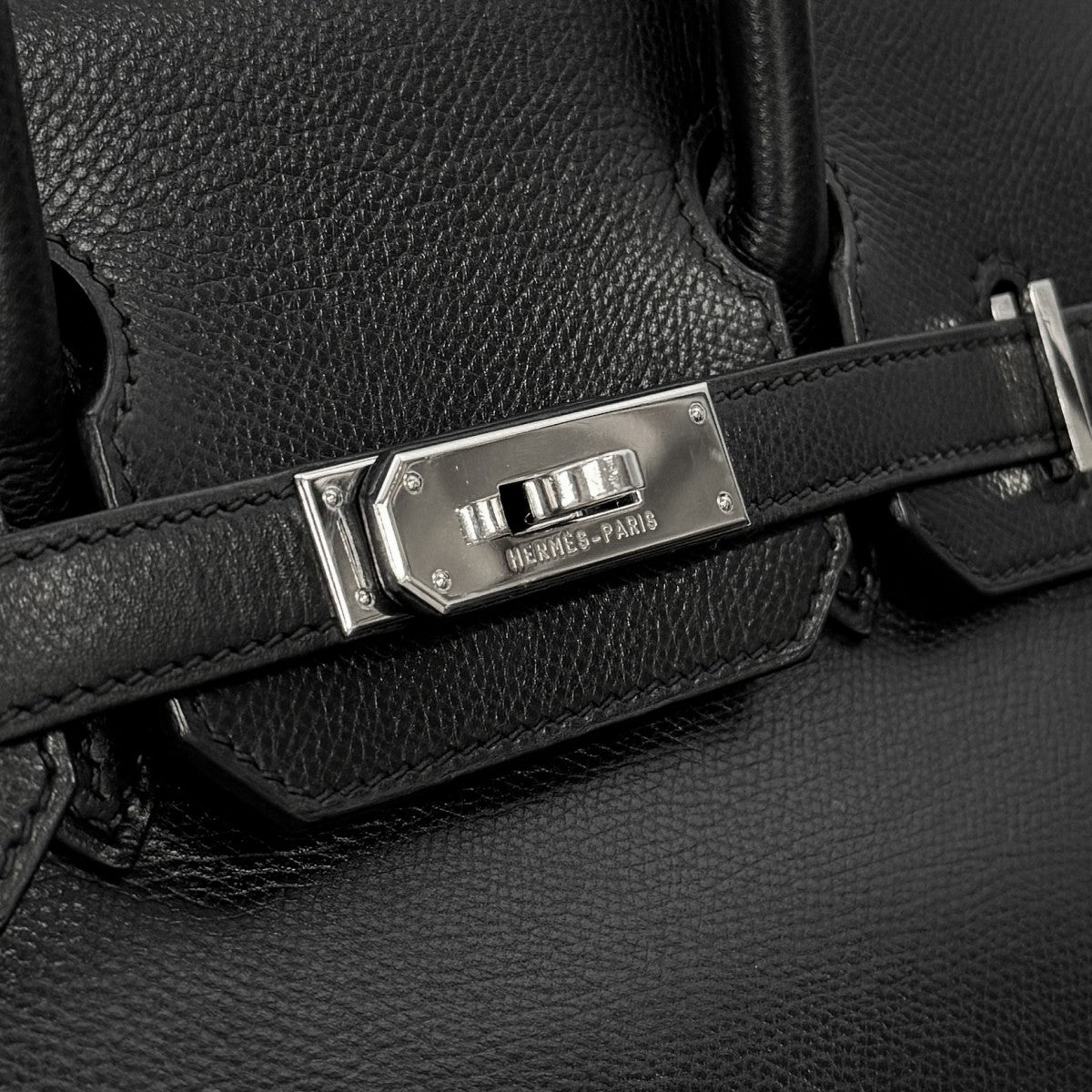 HERMES 헤르메스 Birkin 30 Birkin 30 가방, 토트 백, Lise Noir, Black, Silver Fittings