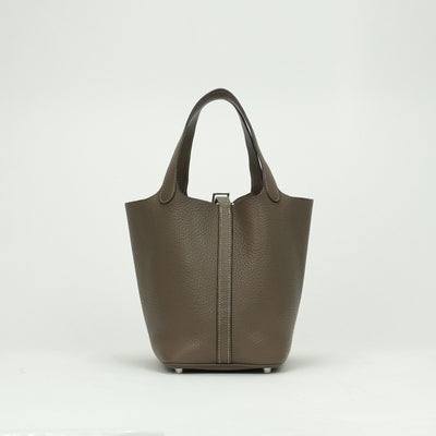 エルメス HERMES ピコタンロックPM ピコタンロック PM ピコタンPM ピコタンロック18 バッグ トートバッグ トリヨンクレマンス エトゥープ Etoupe グレー Gray シルバー金具 ハンドバッグ