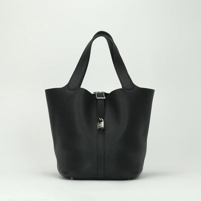 エルメス HERMES ピコタンロックGM ピコタンロック GM ピコタンロック26 バッグ トートバッグ トリヨンクレマンス ノワール noir ブラック black 黒 シルバー金具 ピコタン トリヨン ハンドバッグ