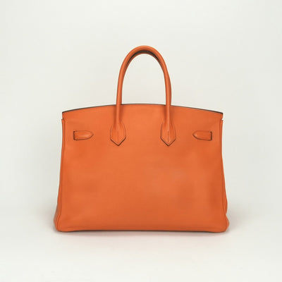 エルメス HERMES バーキン35 バーキン 35 バッグ トートバッグ スイフト オレンジ Orange シルバー金具 ハンドバッグ ヴォースイフト