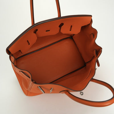 エルメス HERMES バーキン35 バーキン 35 バッグ トートバッグ スイフト オレンジ Orange シルバー金具 ハンドバッグ ヴォースイフト