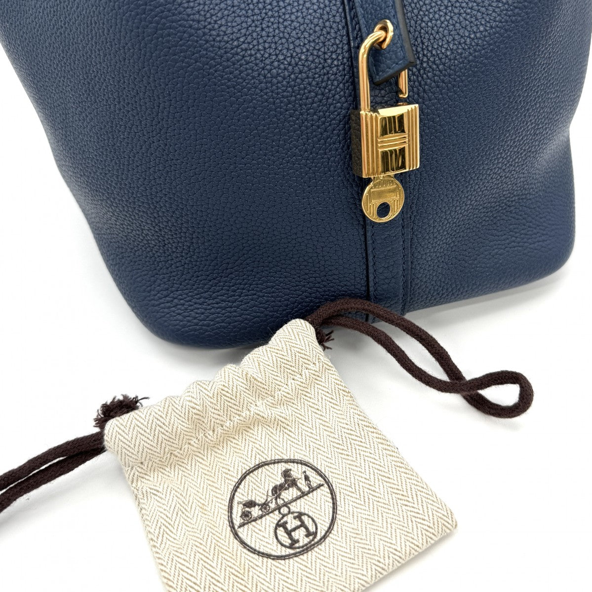 HERMES HERMES Picotin lock MM Picotin lock MM Picotin lock 22 Tote bag Toryon Clemence Blue de Garis Blue Gold hardware