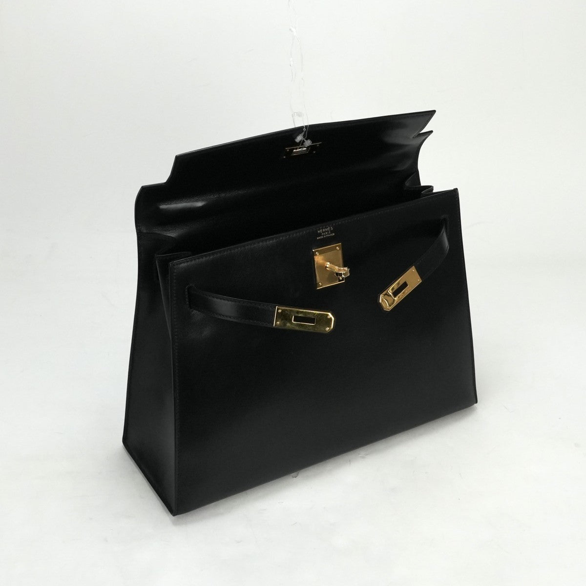 HERMES HERMES Kelly 32 Kelly 32 Bag, Tote Bag, Box Calf, Noir, Black, Gold Fittings