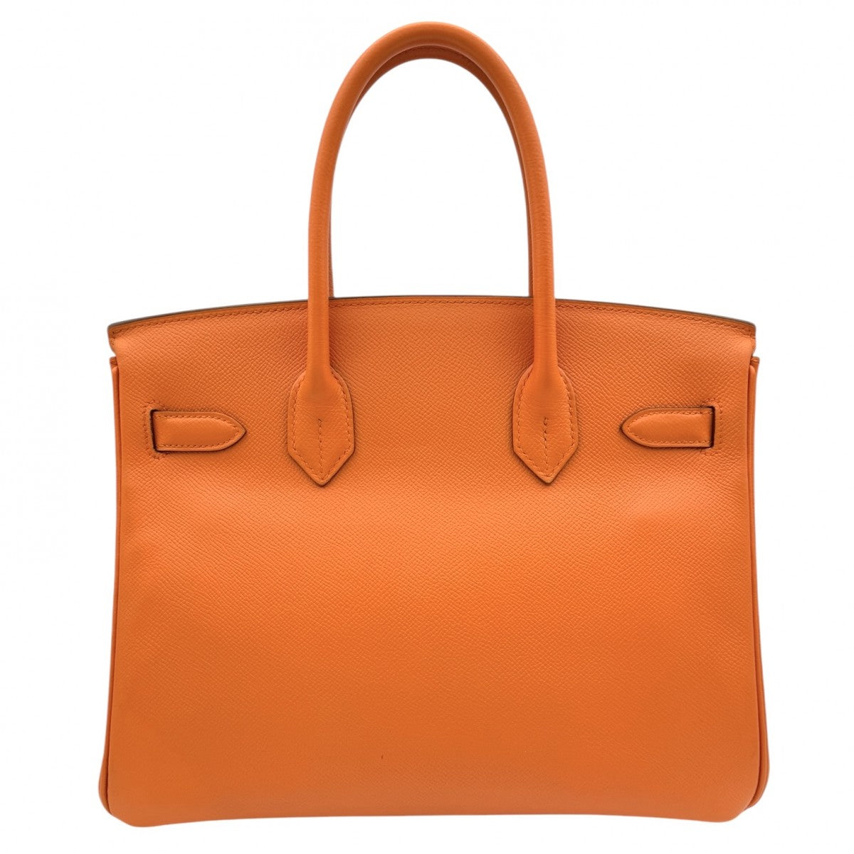 HERMES 헤르메스 Birkin 30 Birkin 30 가방 토트 백 엡슨 오렌지 실버 하드웨어 Vaugh Epson