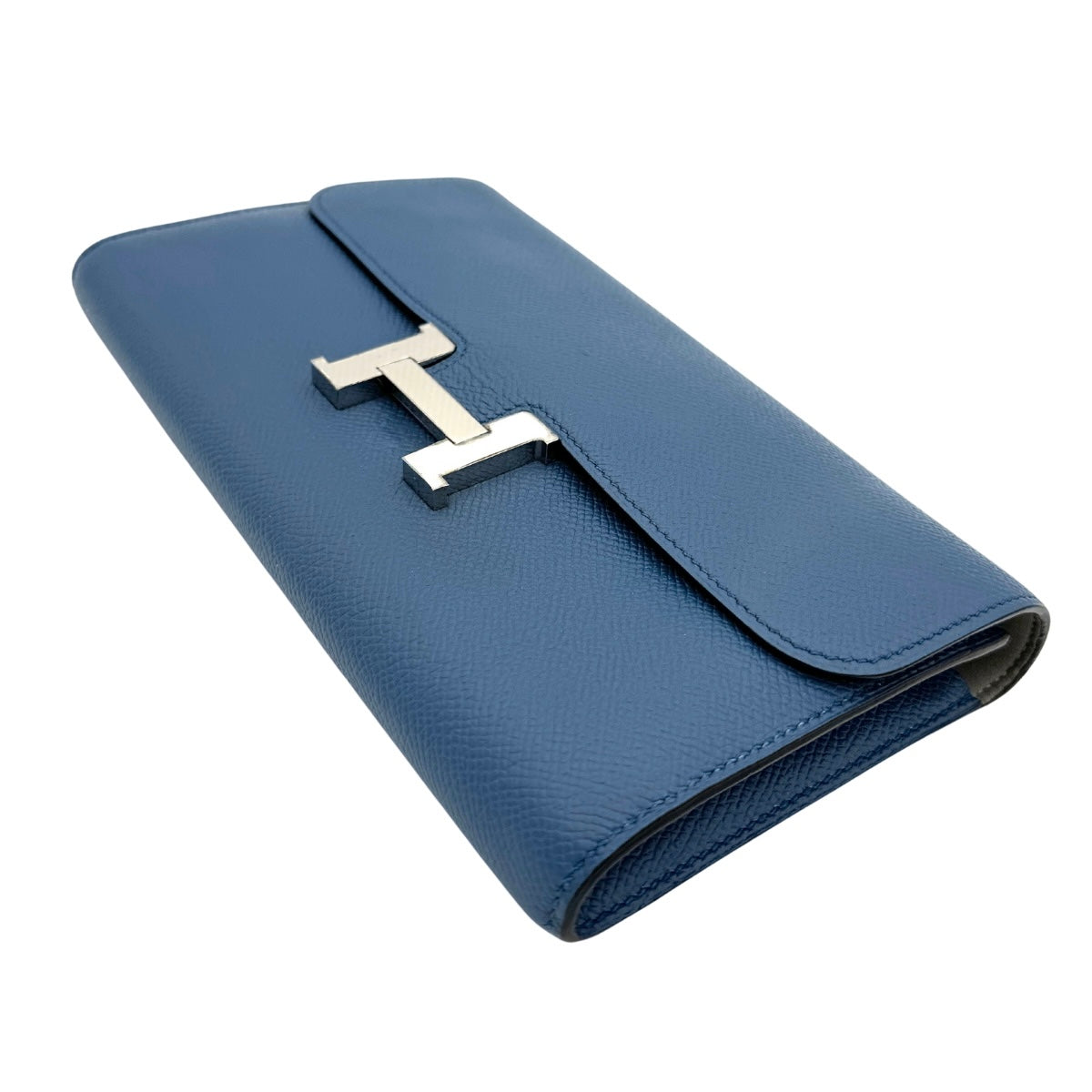 HERMES HERMES Constance long verso Constance long Wallet Long Wallet Epson Blue Agat Grimoett Blue Grey Silver Metal Fittings Vo Epson Vo Swift Bicolor