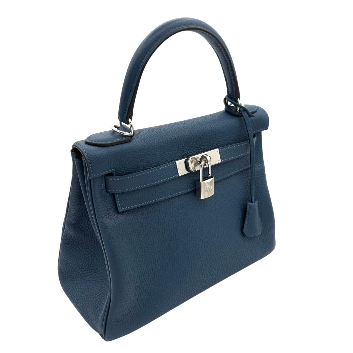 HERMES HERMES Kelly 28 Kelly 28 Bag, Tote bag, Shoulder bag, Torillon Clemence, Deep Blue, Blue, Silver hardware