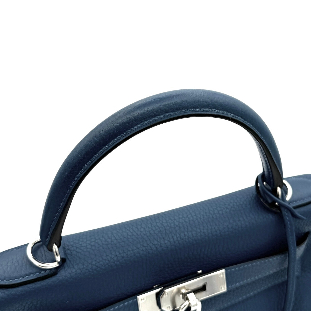 HERMES HERMES Kelly 28 Kelly 28 Bag, Tote bag, Shoulder bag, Torillon Clemence, Deep Blue, Blue, Silver hardware