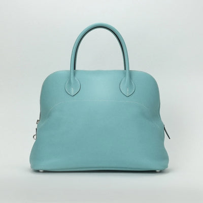 HERMES 헤르메스 Bolide relax 35 Bolide relax 35 Bolide 35 가방 토트 백 엡슨 블루 블루 블루 블루 실버 메탈 피팅 보드 엡슨