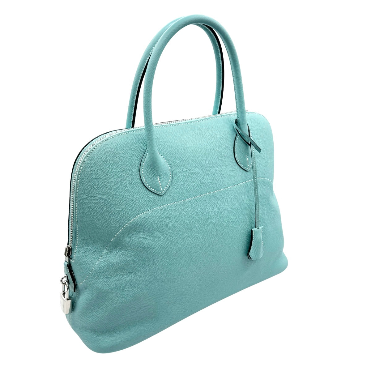 HERMES 헤르메스 Bolide relax 35 Bolide relax 35 Bolide 35 가방 토트 백 엡슨 블루 블루 블루 블루 실버 메탈 피팅 보드 엡슨