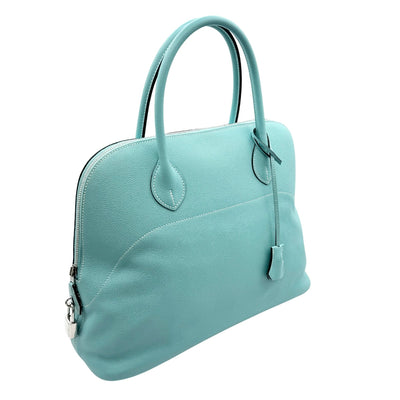 HERMES 헤르메스 Bolide relax 35 Bolide relax 35 Bolide 35 가방 토트 백 엡슨 블루 블루 블루 블루 실버 메탈 피팅 보드 엡슨