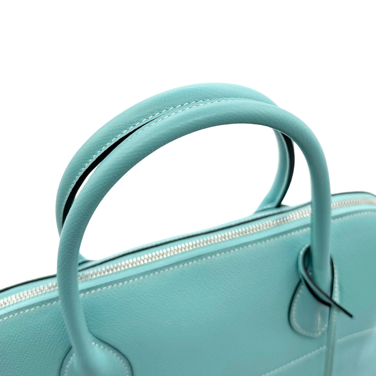 HERMES 헤르메스 Bolide relax 35 Bolide relax 35 Bolide 35 가방 토트 백 엡슨 블루 블루 블루 블루 실버 메탈 피팅 보드 엡슨