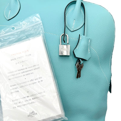 HERMES 헤르메스 Bolide relax 35 Bolide relax 35 Bolide 35 가방 토트 백 엡슨 블루 블루 블루 블루 실버 메탈 피팅 보드 엡슨