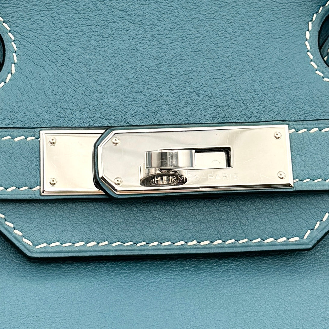 HERMES HERMES Birkin 30 Birkin 30 Bag, tote bag, swift, blue jean, blue, blue, silver fittings, voswift