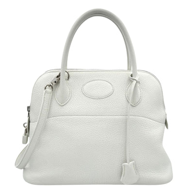 HERMES HERMES Bolide 31 Bolide 31 Bag, Tote bag, Shoulder bag, Torillon Clemence, White, Silver hardware