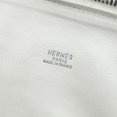 HERMES 爱马仕 Bolide 31 Bolide 31 包，手提袋，肩膀袋，托里龙·克莱姆斯，白色，银色硬件